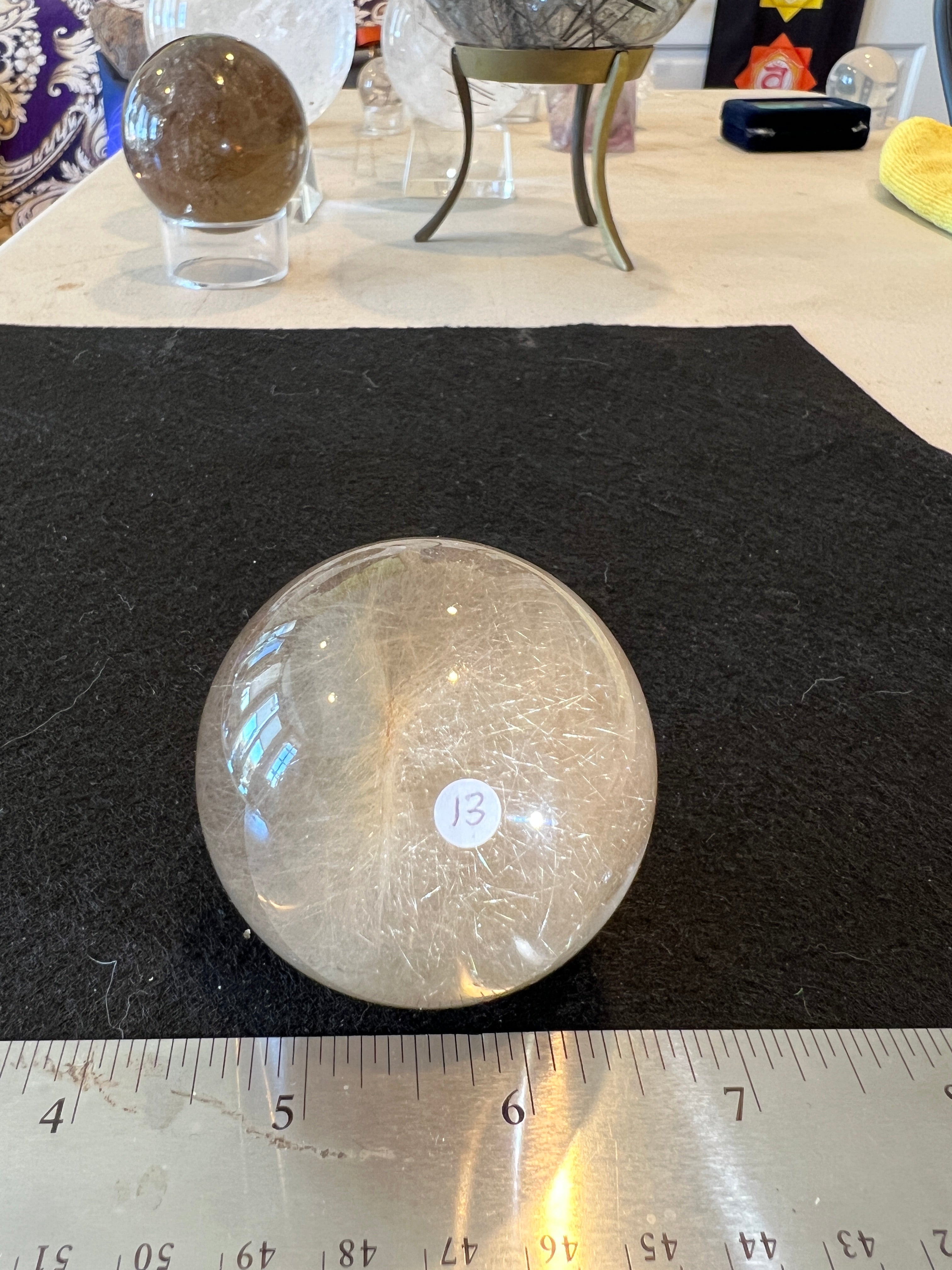 Golden Rutilated Quartz Sphere — Brazil (Item No. 14)