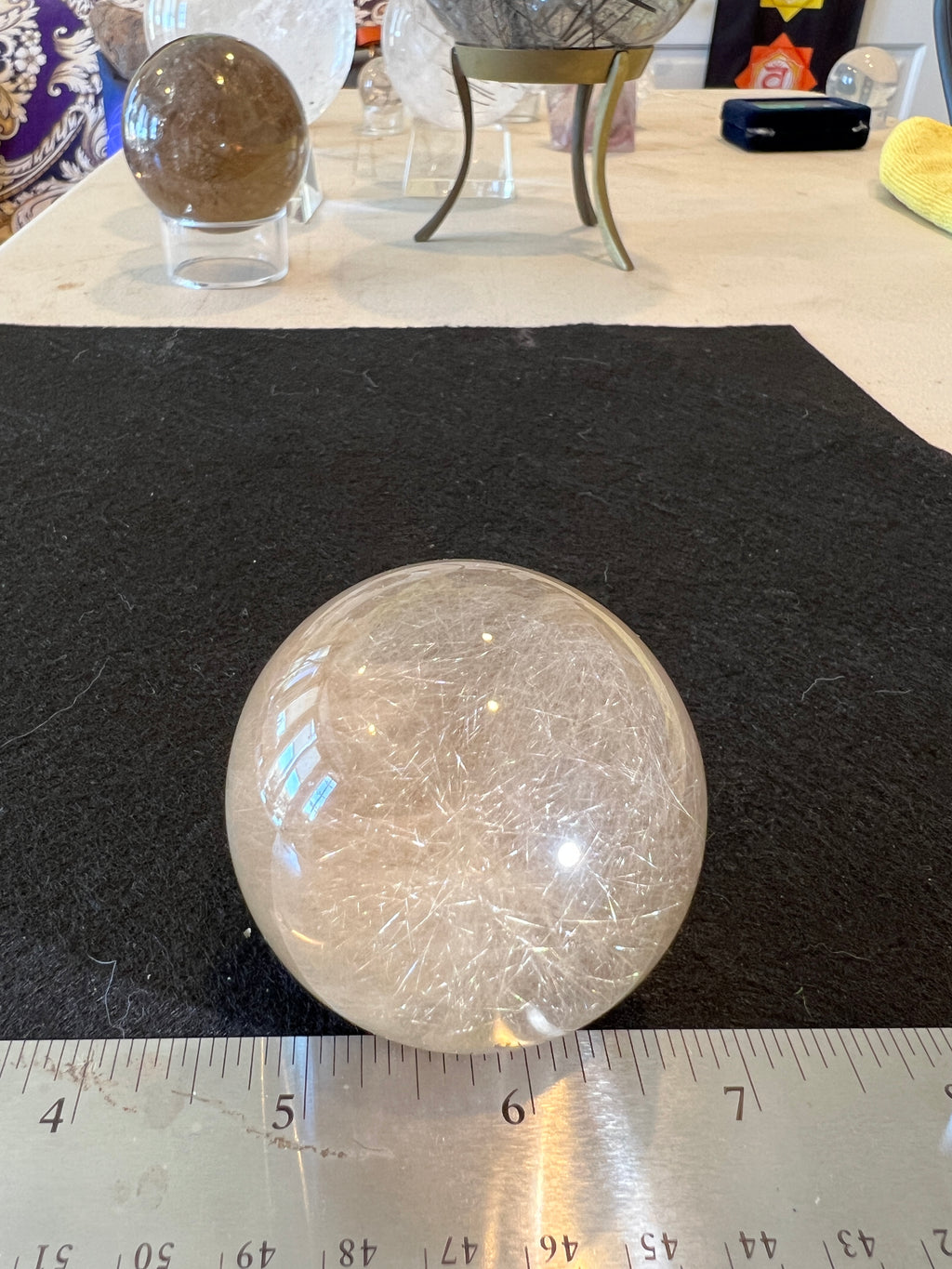 Golden Rutilated Quartz Sphere — Brazil (Item No. 14)