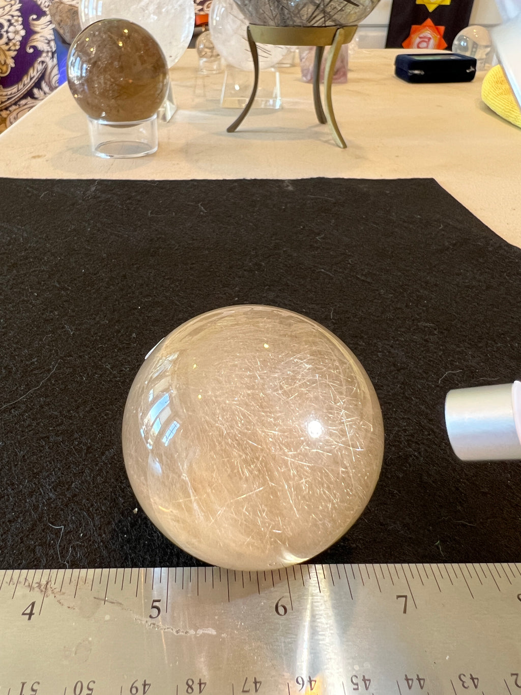 Golden Rutilated Quartz Sphere — Brazil (Item No. 14)