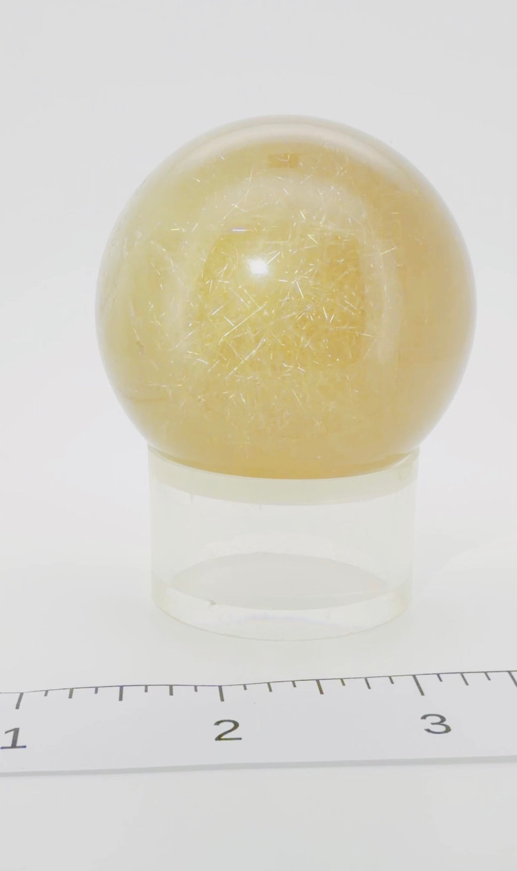 Golden Rutilated Quartz Sphere — Brazil (Item No. 14)