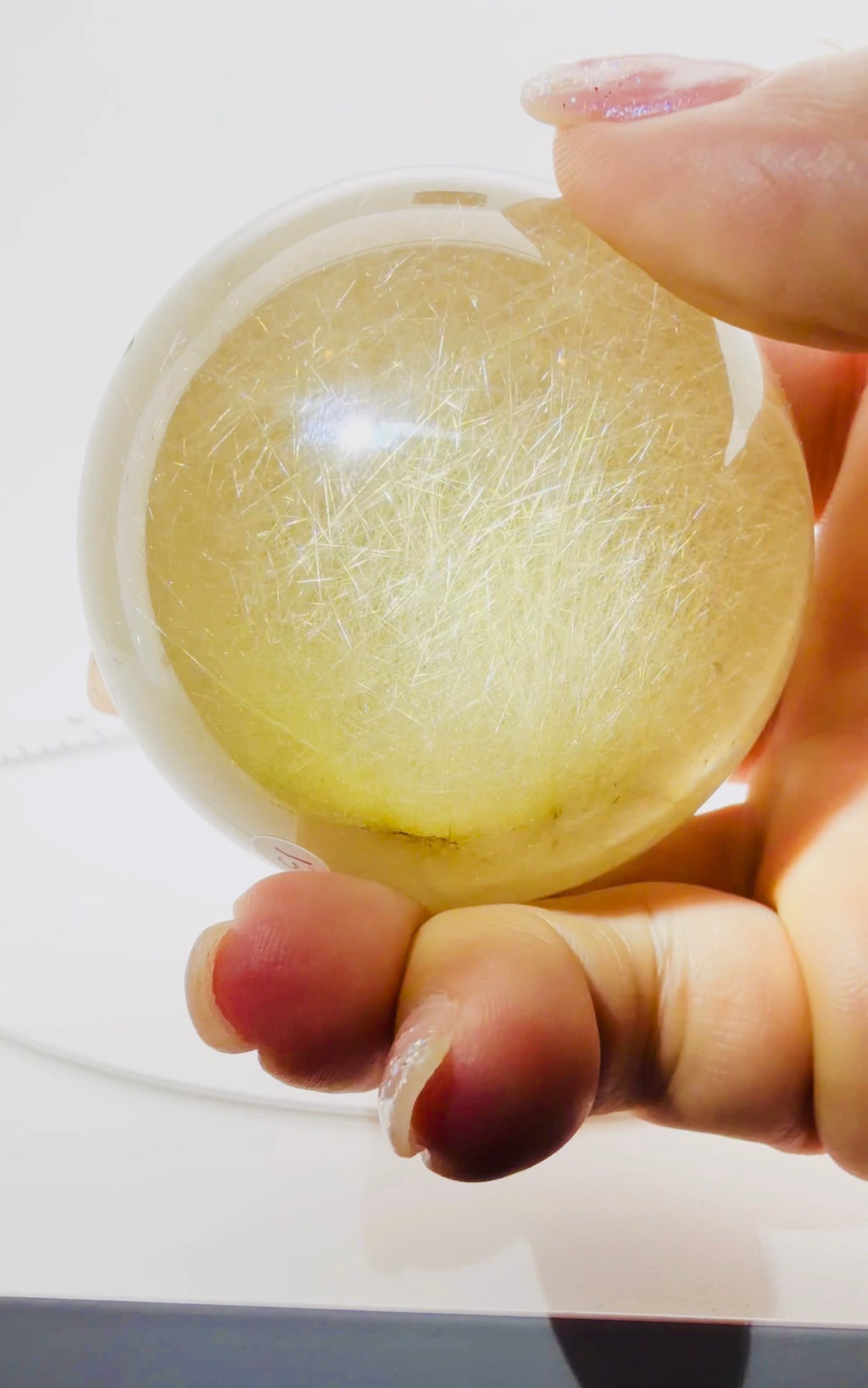 Golden Rutilated Quartz Sphere — Brazil (Item No. 14)