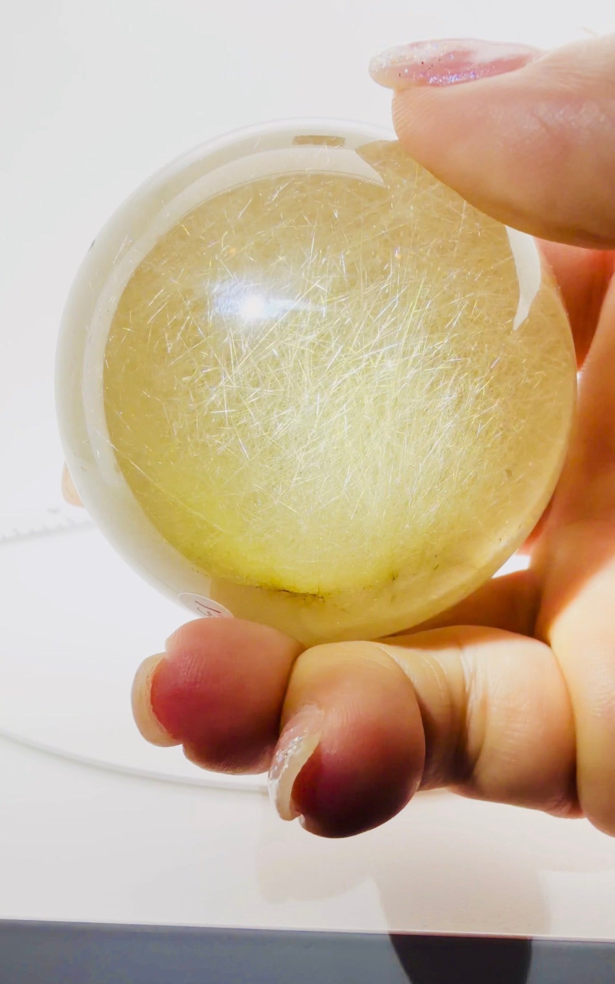 Golden Rutilated Quartz Sphere — Brazil (Item No. 14)