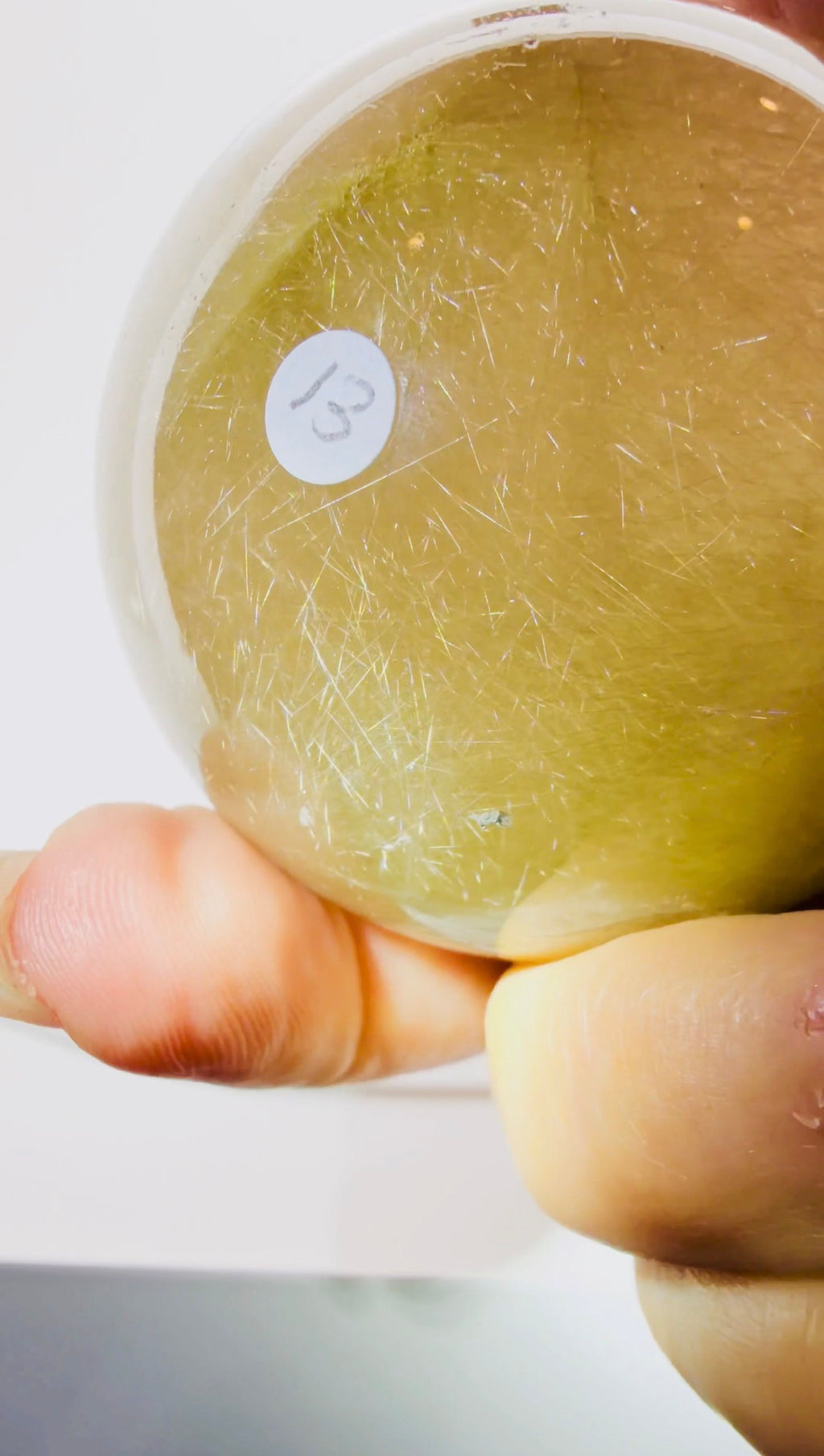 Golden Rutilated Quartz Sphere — Brazil (Item No. 14)