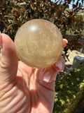 Golden Rutilated Quartz Sphere — Brazil (Item No. 14)