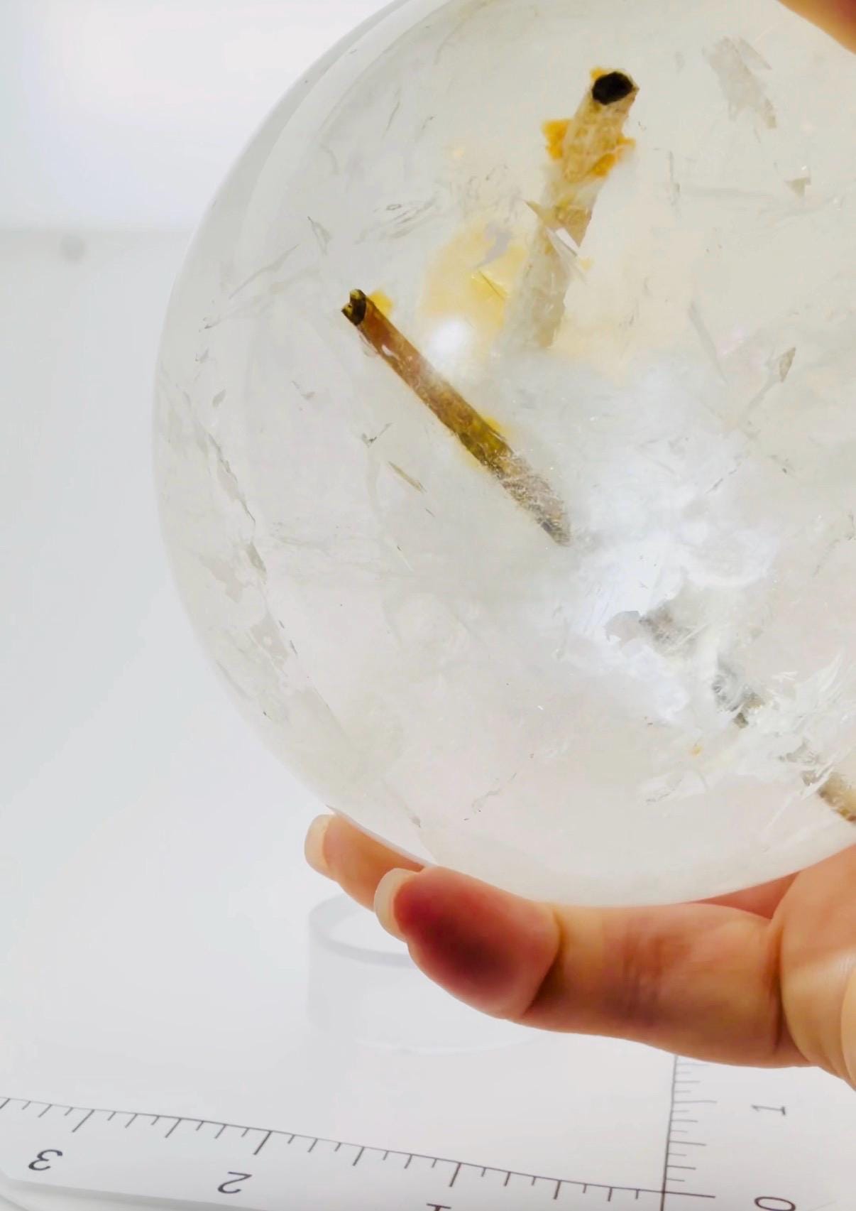 Large Rutilated Quartz Sphere with Iron Inclusions — Brazil (Item No. 8)