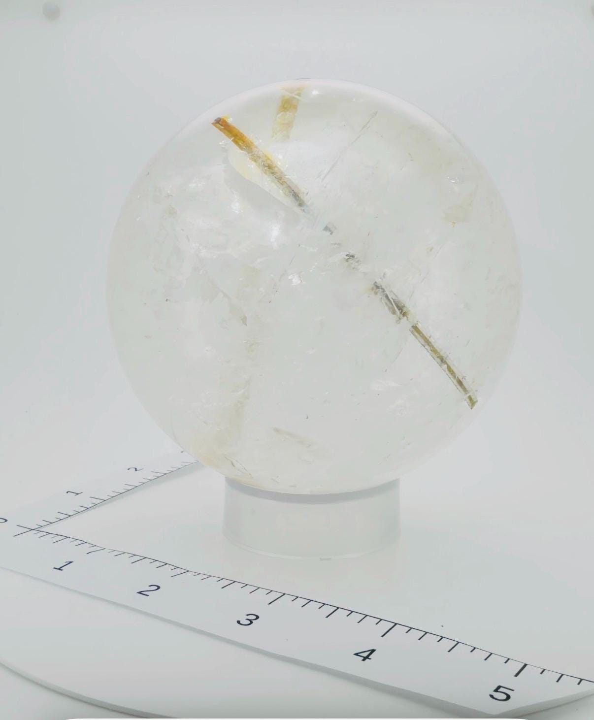 Large Rutilated Quartz Sphere with Iron Inclusions — Brazil (Item No. 8)