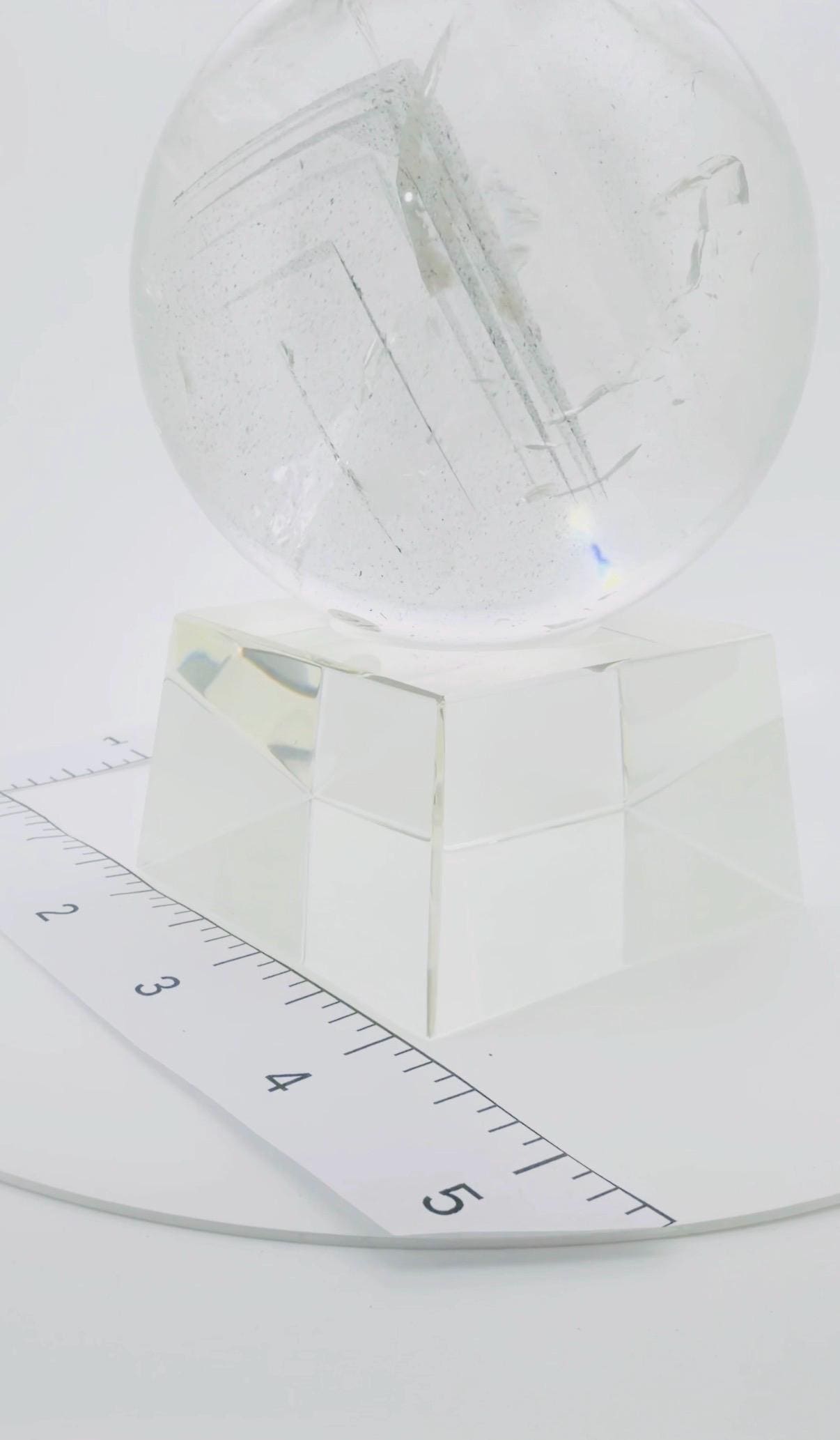 Phantom Quartz Sphere with Multiple Triangular Phantoms & Rainbows — Brazil (Item No. 46)