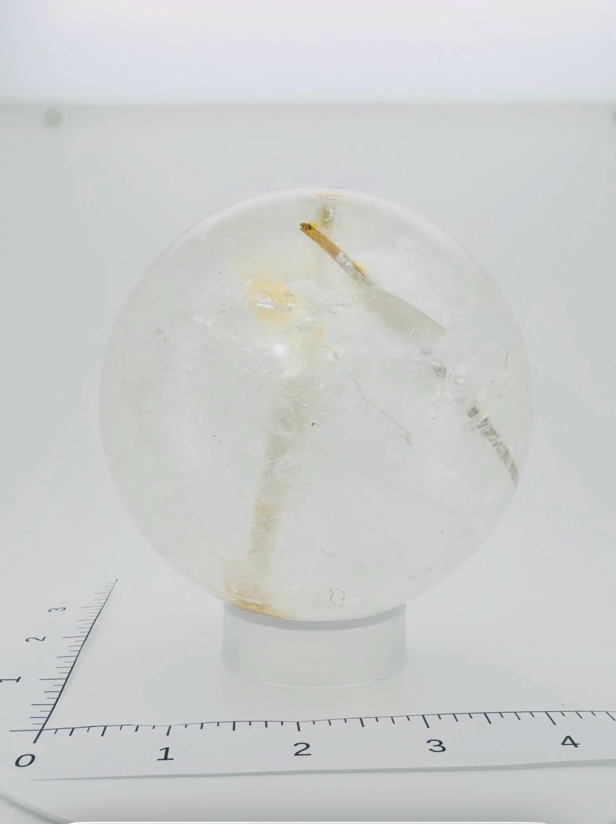 Large Rutilated Quartz Sphere with Iron Inclusions — Brazil (Item No. 8)