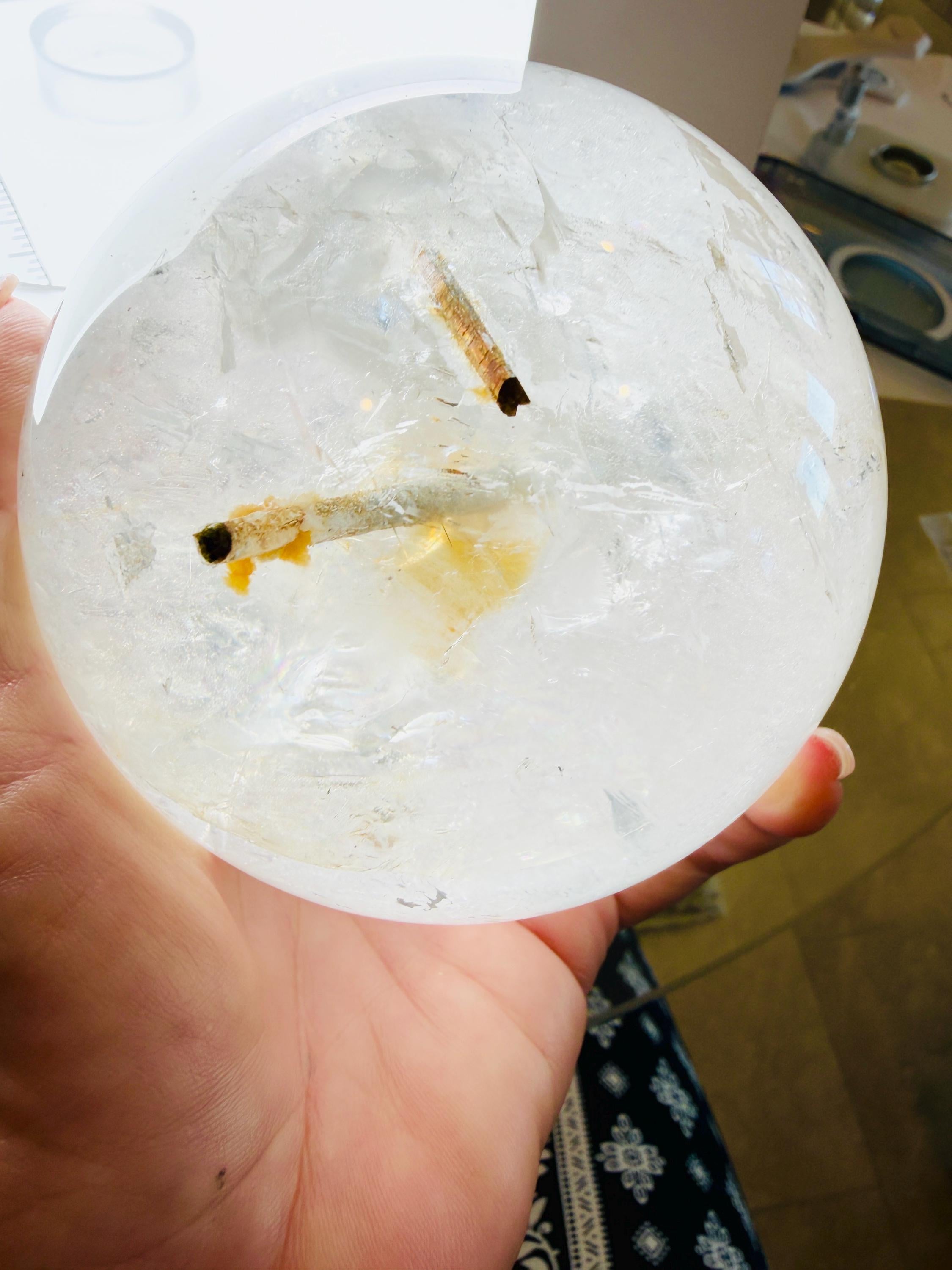 Large Rutilated Quartz Sphere with Iron Inclusions — Brazil (Item No. 8)