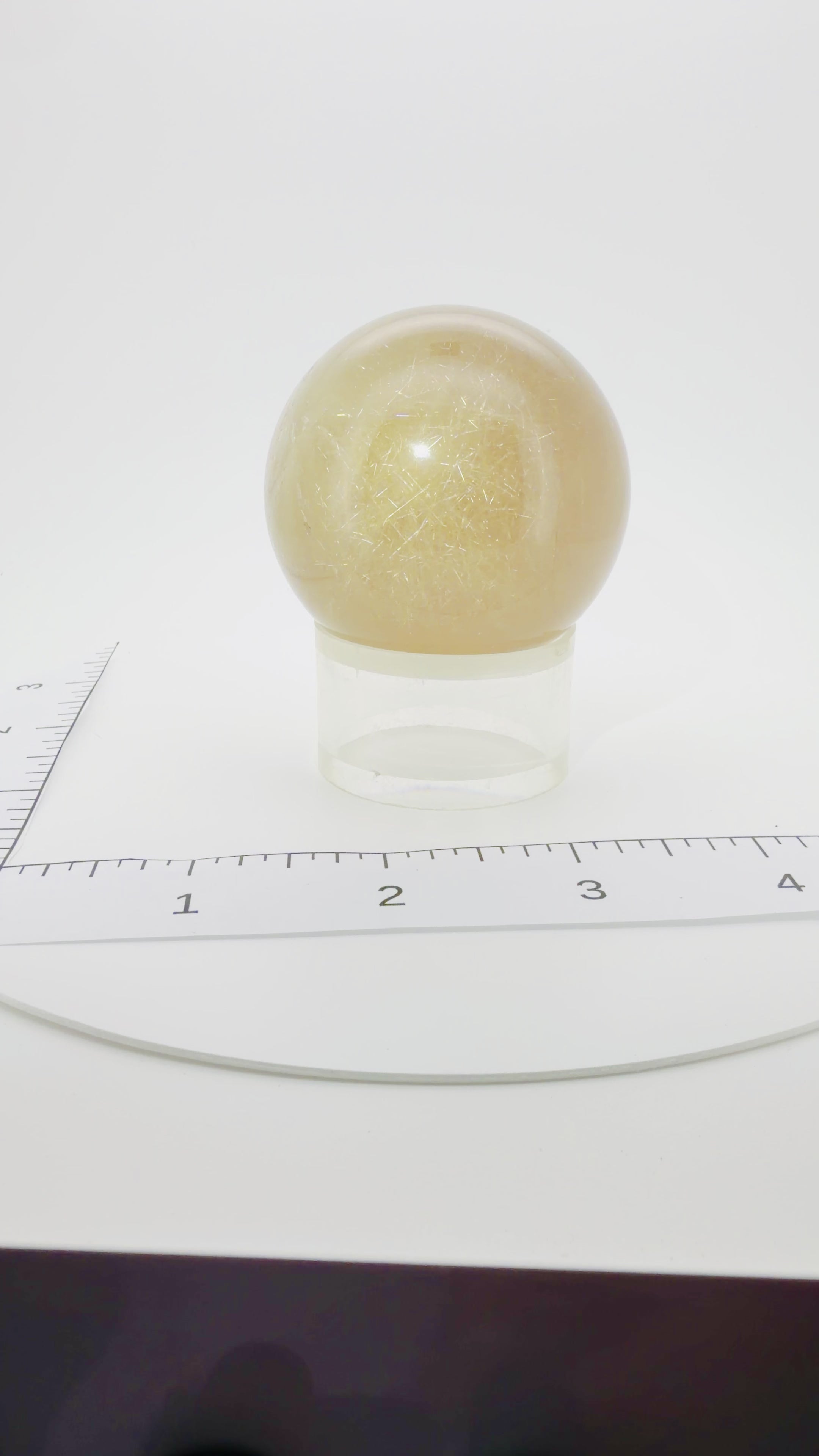 Golden Rutilated Quartz Sphere — Brazil (Item No. 14)
