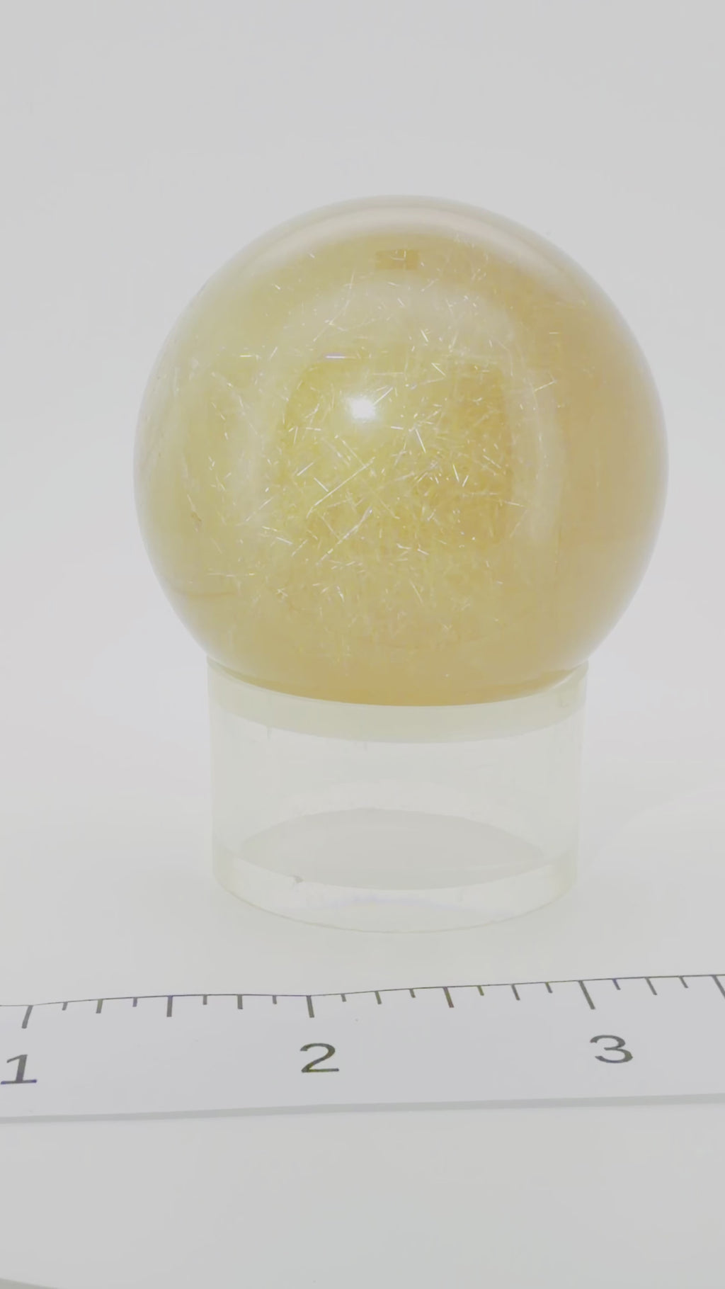 Golden Rutilated Quartz Sphere — Brazil (Item No. 14)
